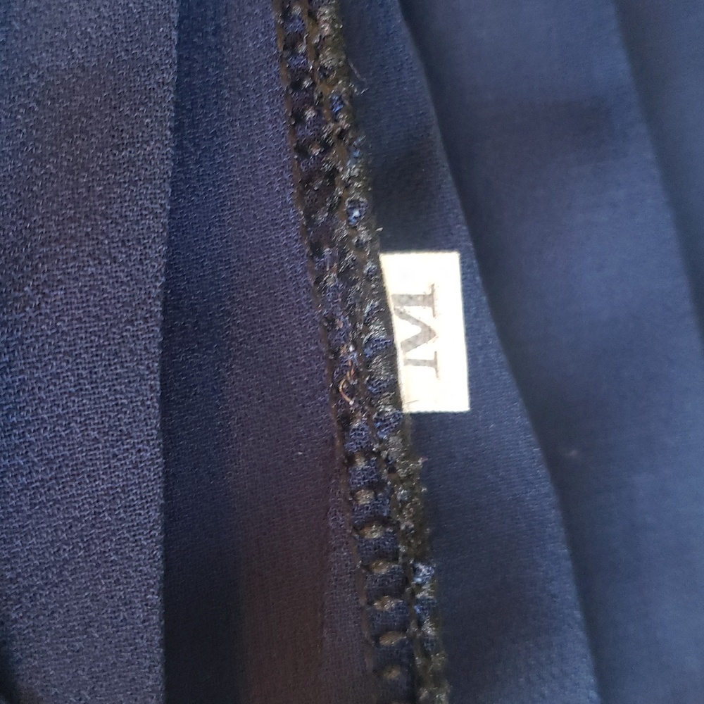 Women’s Navy Maxi Dress with Red-Green Waistband - Picture 15 of 15